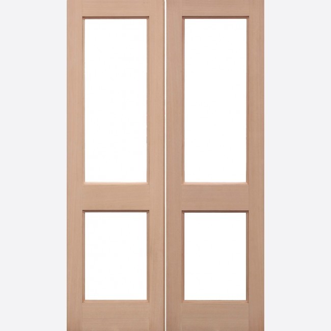 EXTERNAL HEMLOCK DOORS UN-GLAZED UNGLAZED 2XGG PAIRS
