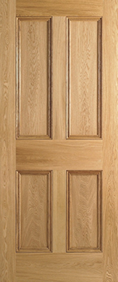 Oak 4 Panel Fire Door