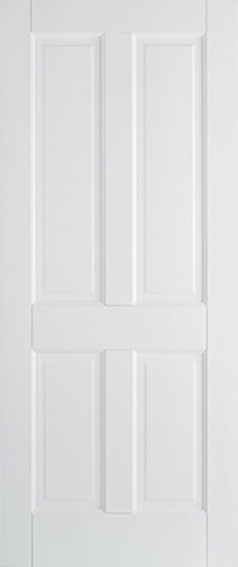 White Canterbury 4 Panel Fire Door