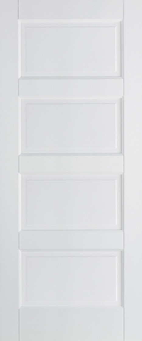 White Contemporary 4Panel Fire Door