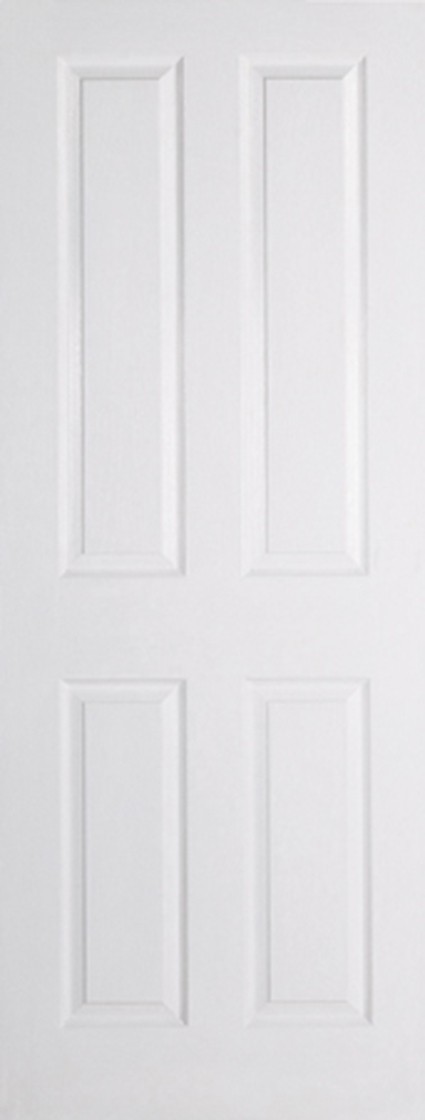 White TEXTURED 4 Panel Fire Door