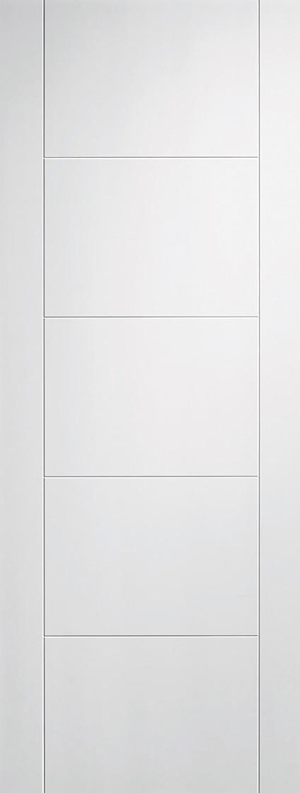 White Vancouver 5 Panel Fire Door