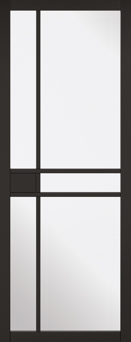 Black Primed GREENWICH Glazed Clear Glass