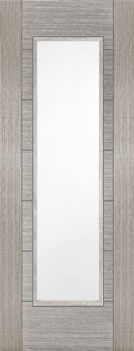 Light Grey Corsica 1 Light Glazed Fire Door