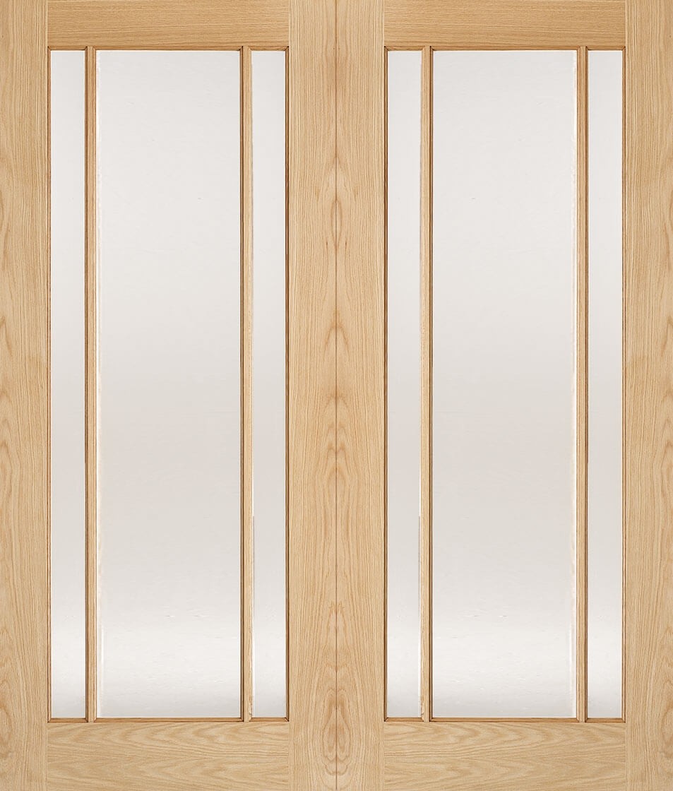 Oak LINCOLN Pair Glazed 