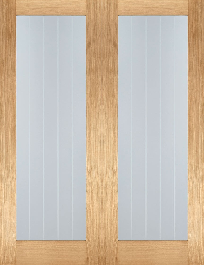 Oak Mexicano Pair (Clear with Frosted Lines)