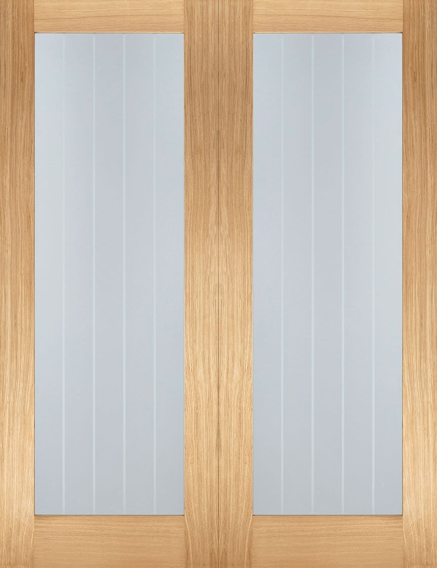Oak Mexicano Pair (Clear with Frosted Lines)